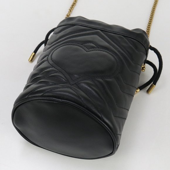 GUCCI Black GG Marmont Shoulder Bag - Picture 2 of 7